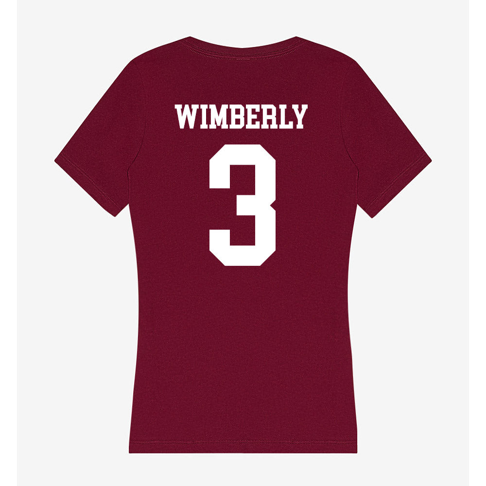 AAMU - NCAA Women's Basketball : Vanessa Wimberly - Women's V-Neck T-Shirt-1