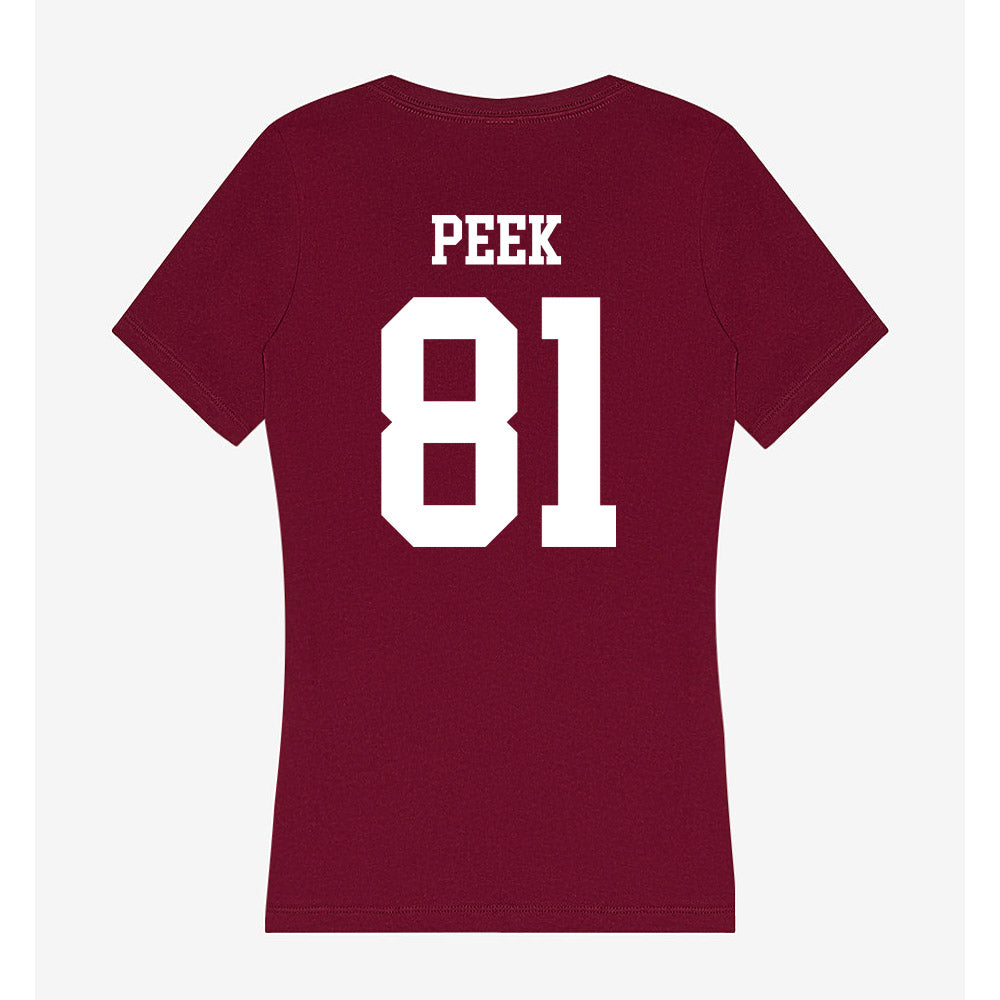 AAMU - NCAA Football : Samuel Peek - Women's V-Neck T-Shirt-1