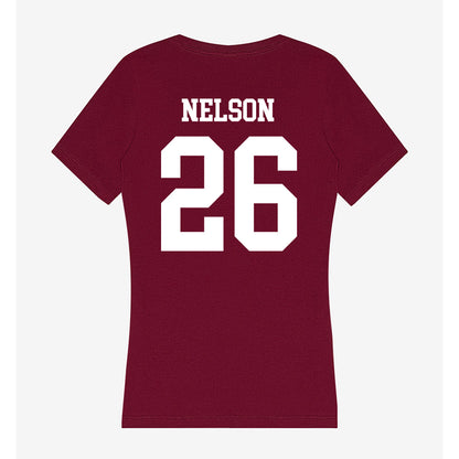 AAMU - NCAA Women's Bowling : Thalia Nelson - Women's V-Neck T-Shirt-1