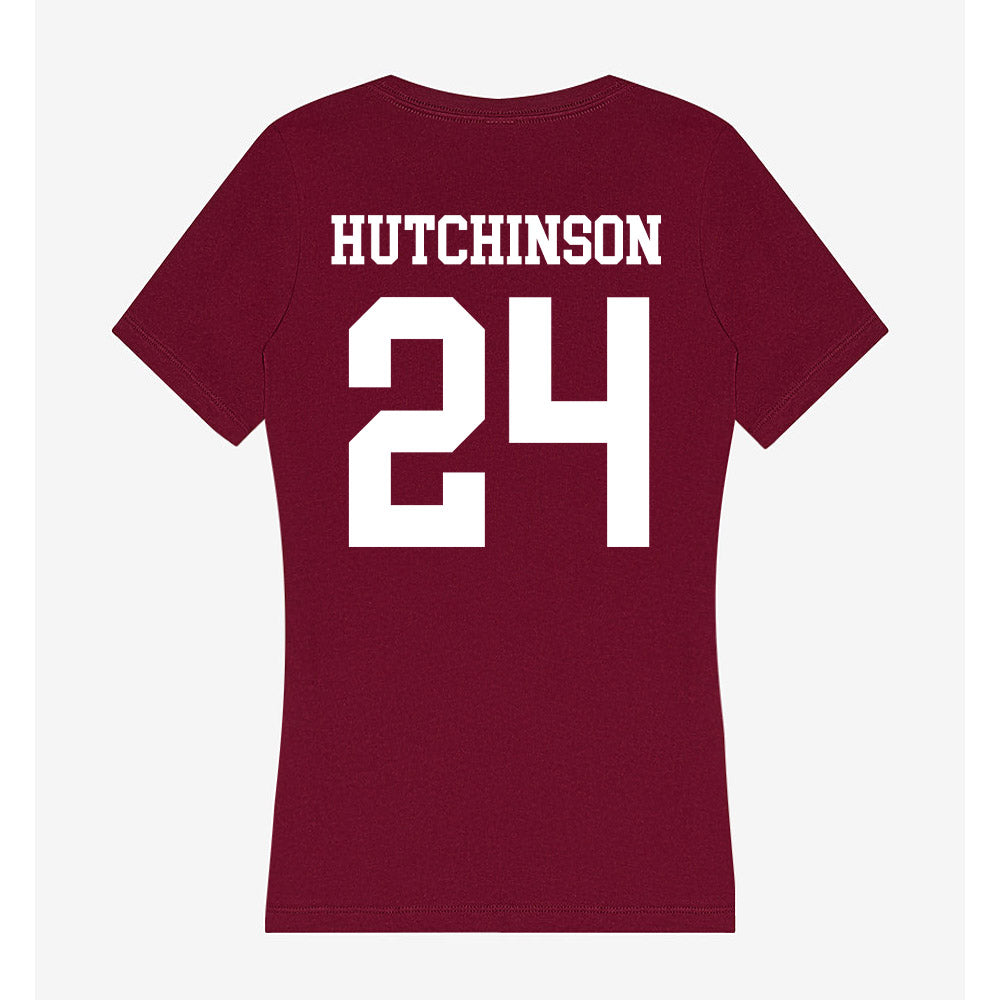AAMU - NCAA Men's Basketball : Louis Hutchinson - Women's V-Neck T-Shirt-1