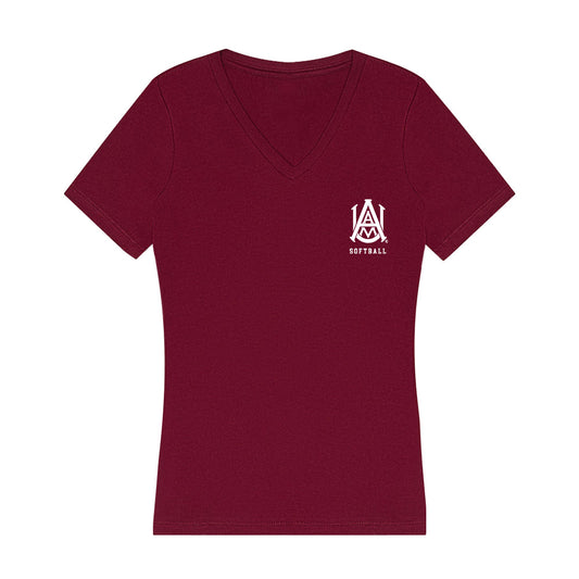 AAMU - NCAA Softball : Kaylee Tatum - Women's V-Neck T-Shirt-0