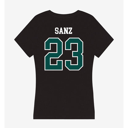 Humboldt State - NCAA Women's Basketball : Riley Sanz - Women's V-Neck T-Shirt-1