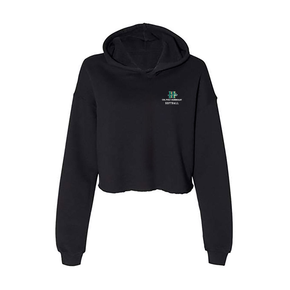 Humboldt State - NCAA Softball : Ashley Garcia - Women's Crop Fleece Hoodie-0