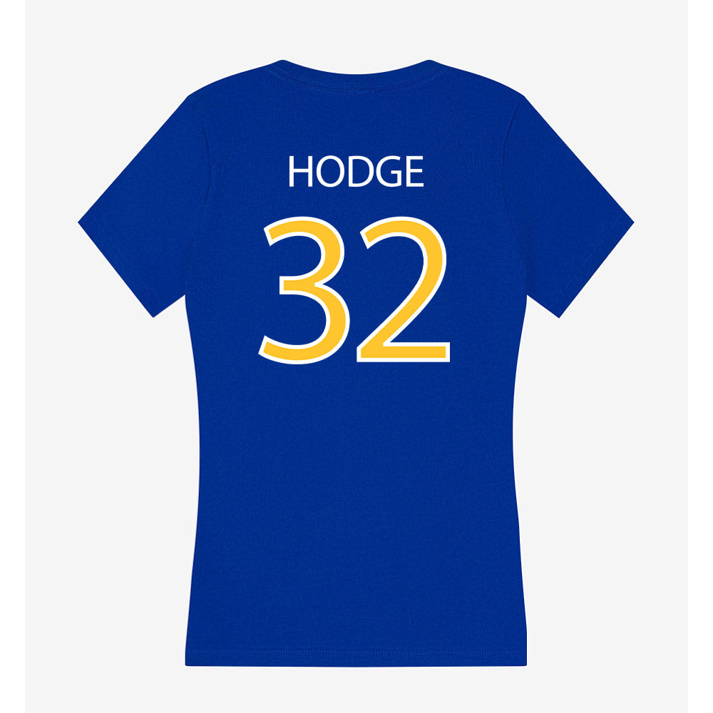 Hofstra - NCAA Women's Basketball : Michaela Hodge - Women's V-Neck T-Shirt-1