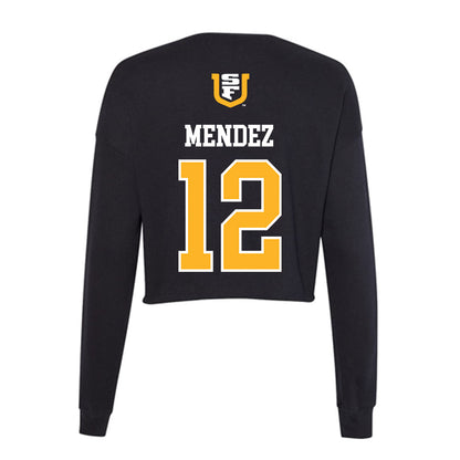 USFCA - NCAA Women's Volleyball : Taylor Mendez - Women's Cropped Crew Fleece-1