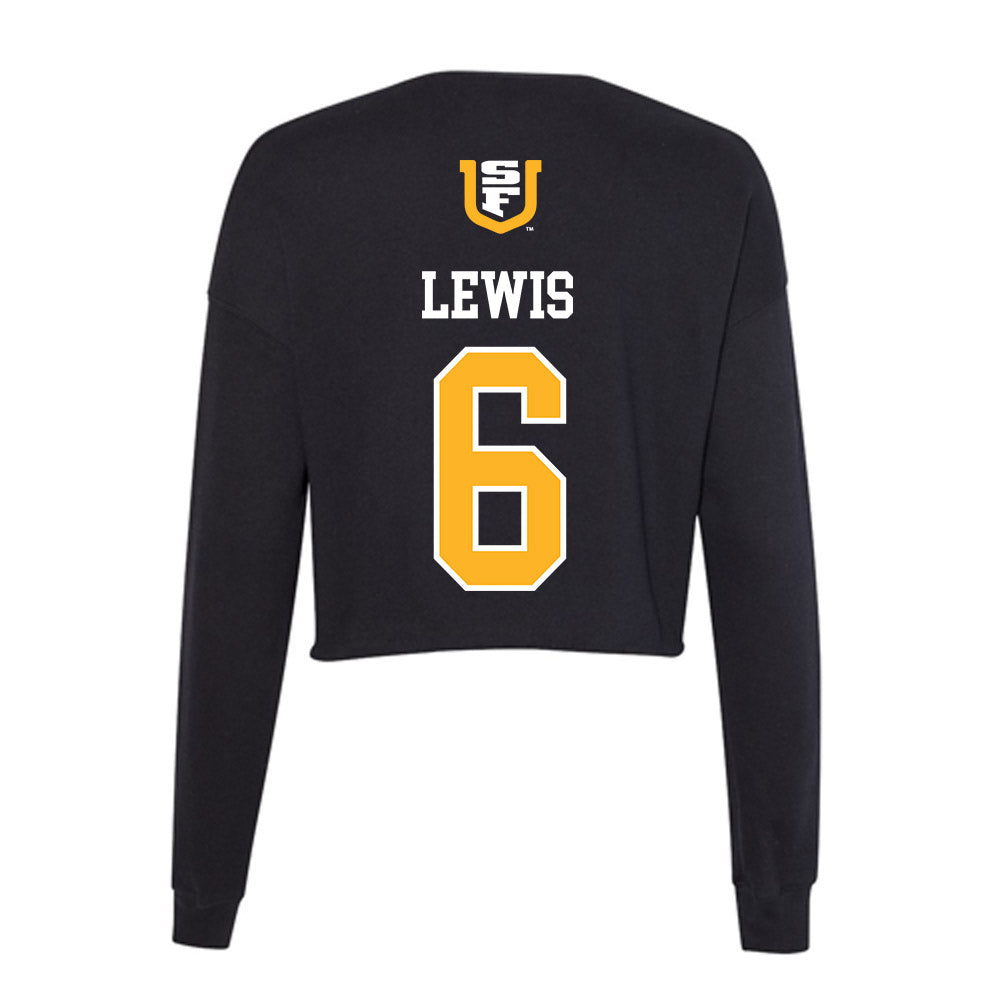 USFCA - NCAA Baseball : Jared Lewis - Women's Cropped Crew Fleece-1