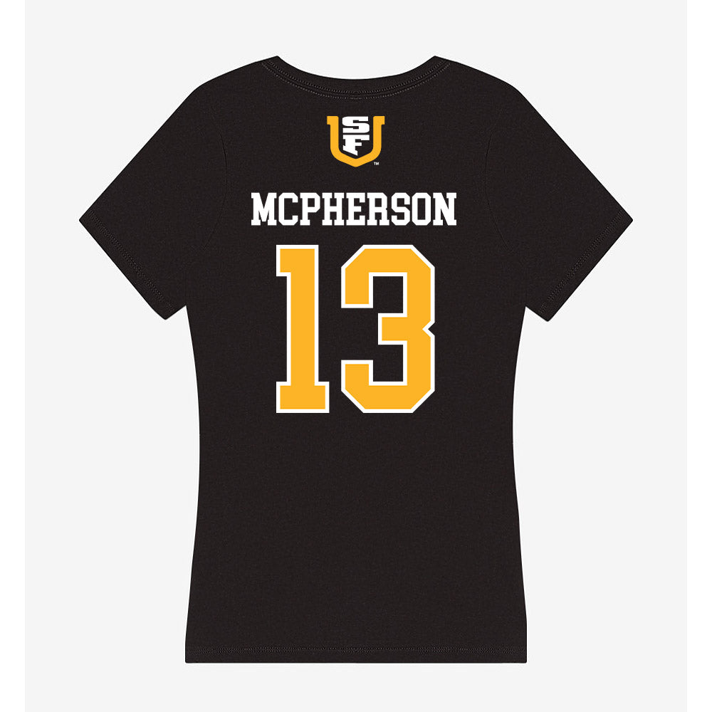 USFCA - NCAA Women's Volleyball : Madison McPherson - Women's V-Neck T-Shirt-1