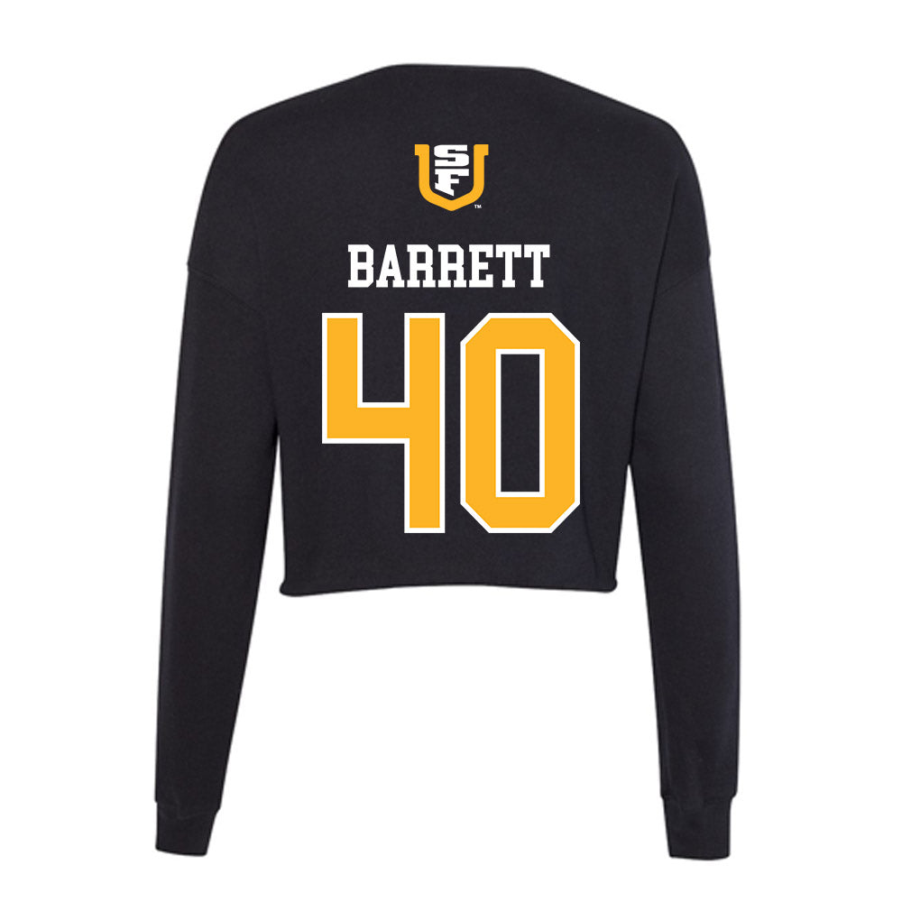 USFCA - NCAA Baseball : Gabriel Barrett - Women's Cropped Crew Fleece-1