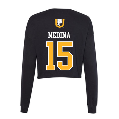 USFCA - NCAA Men's Soccer : Adrian Medina - Women's Cropped Crew Fleece-1