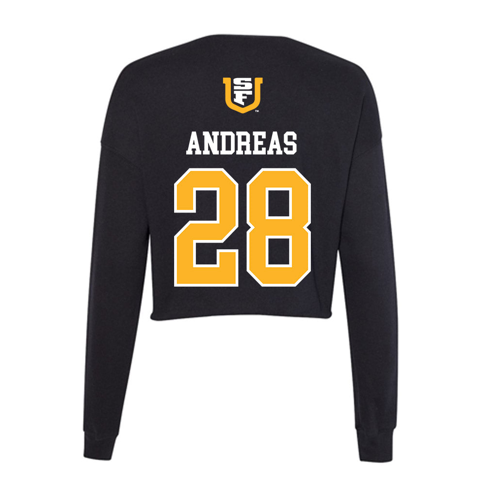 USFCA - NCAA Baseball : Jake Andreas - Women's Cropped Crew Fleece-1