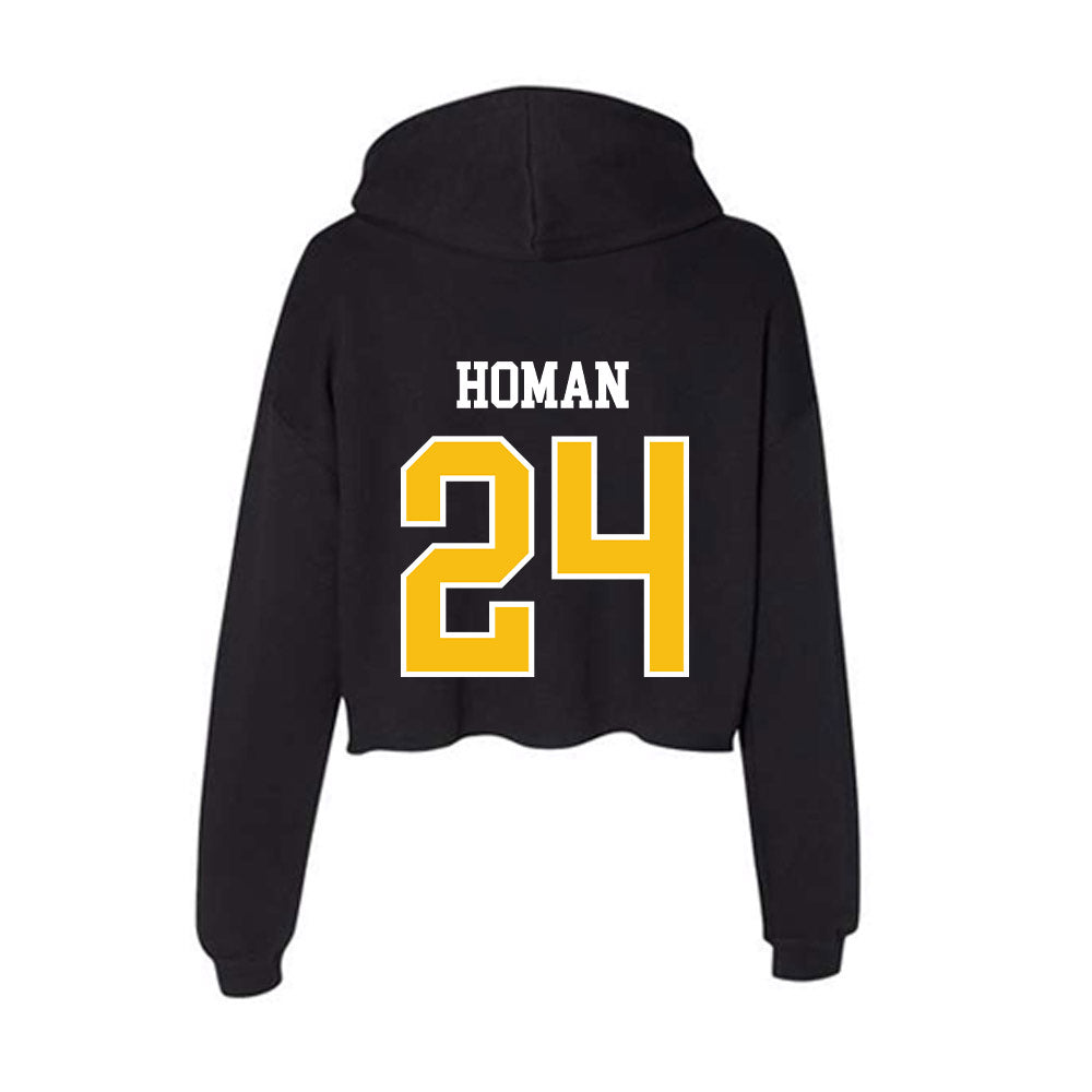 FHSU - NCAA Men's Basketball : Tory Homan - Women's Crop Fleece Hoodie-1
