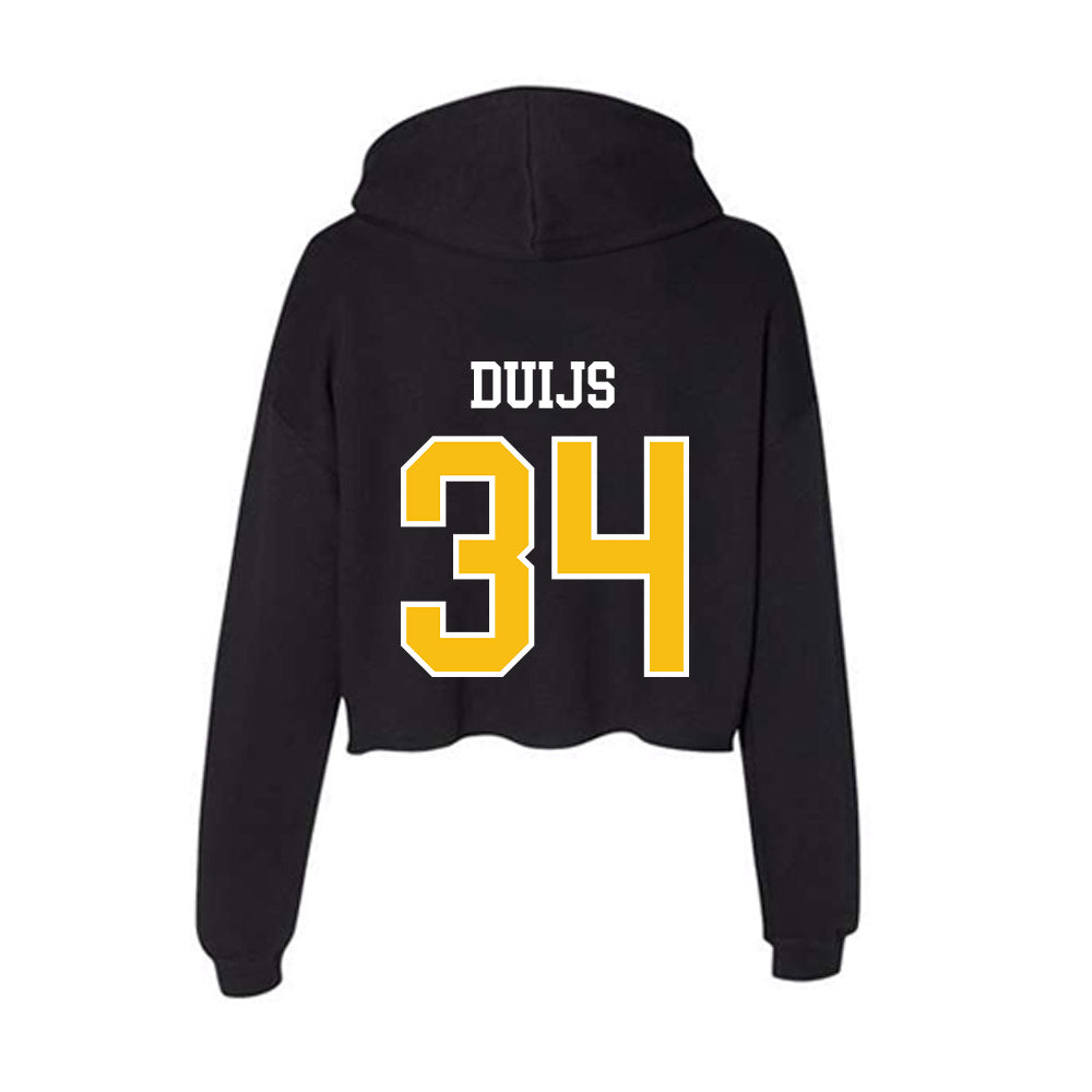 FHSU - NCAA Men's Soccer : Siem Duijs - Women's Crop Fleece Hoodie-1