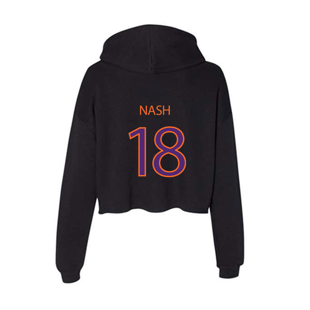 HWS - NCAA Baseball : Teck Nash - Women's Crop Fleece Hoodie-1