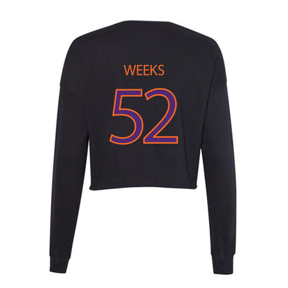 HWS - NCAA Football : Conor Weeks - Women's Cropped Crew Fleece-1