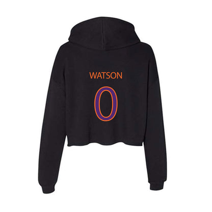 HWS - NCAA Football : Jack Watson - Women's Crop Fleece Hoodie-1