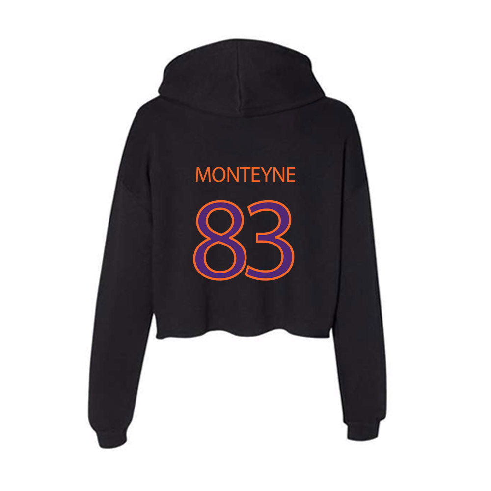 HWS - NCAA Football : Luke Monteyne - Women's Crop Fleece Hoodie-1