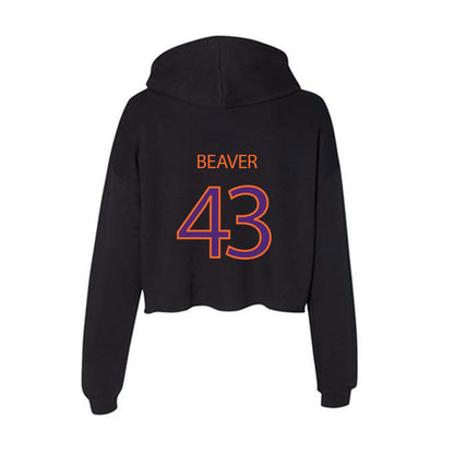 HWS - NCAA Men's Ice Hockey : Damon Beaver - Women's Crop Fleece Hoodie-1