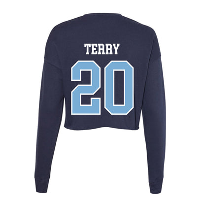 UNC - NCAA Baseball : AJ Terry - Women's Cropped Crew Fleece-1