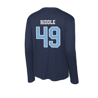 UNC - NCAA Men's Lacrosse : Alec Riddle - Activewear Long Sleeve T-Shirt-1