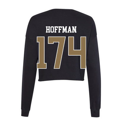 UNC Pembroke - NCAA Wrestling : Logan Hoffman - Classic Shersey Women's Cropped Crew Fleece-1