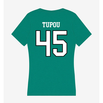 Adams State - NCAA Football : Leo Tupou - Women's V-Neck T-Shirt-1