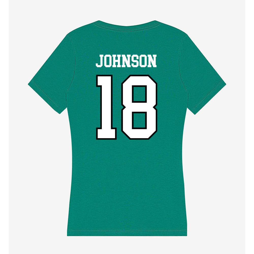 Adams State - NCAA Football : Denzel Johnson - Women's V-Neck T-Shirt-1