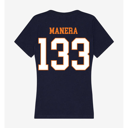 Bucknell - NCAA Wrestling : Bryce Manera - Women's V-Neck T-Shirt-1