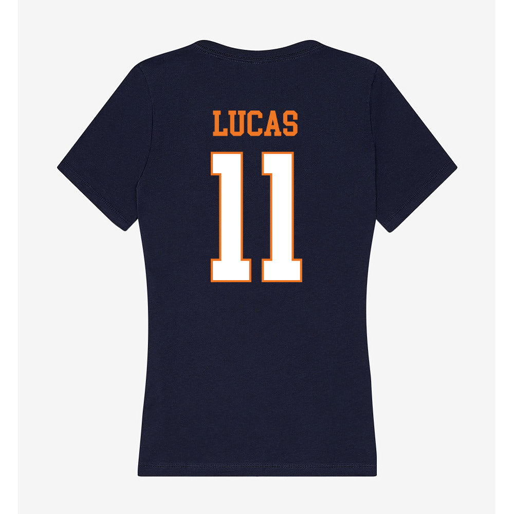 Bucknell - NCAA Men's Soccer : Jack Lucas - Women's V-Neck T-Shirt-1