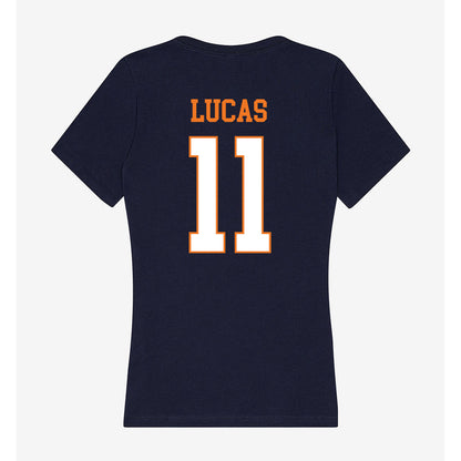 Bucknell - NCAA Men's Soccer : Jack Lucas - Women's V-Neck T-Shirt-1