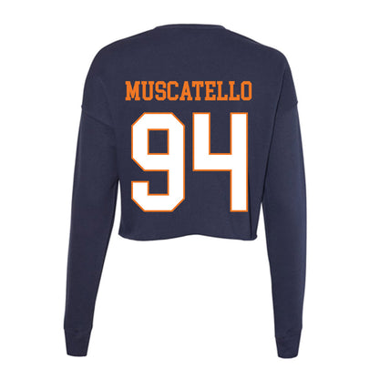 Bucknell - NCAA Football : Franco Muscatello - Women's Cropped Crew Fleece-1