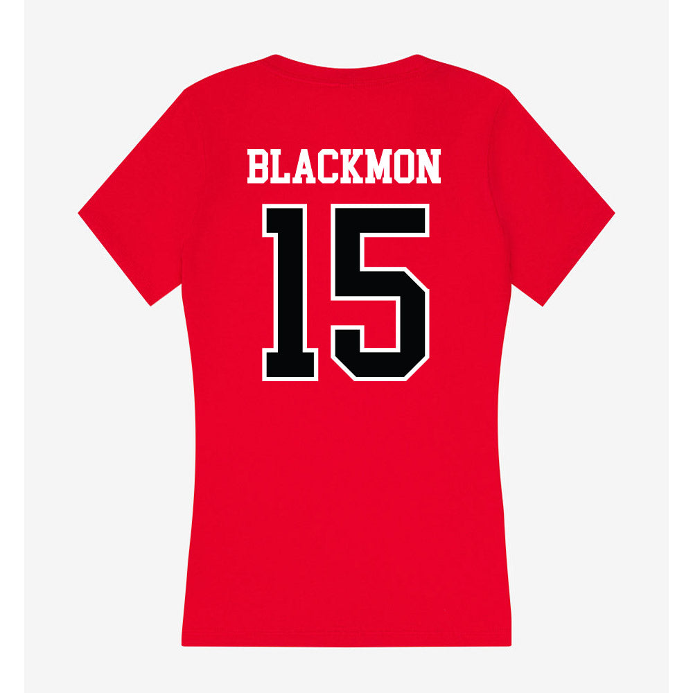 UCM - NCAA Softball : Alexandria Blackmon - Women's V-Neck T-Shirt-1
