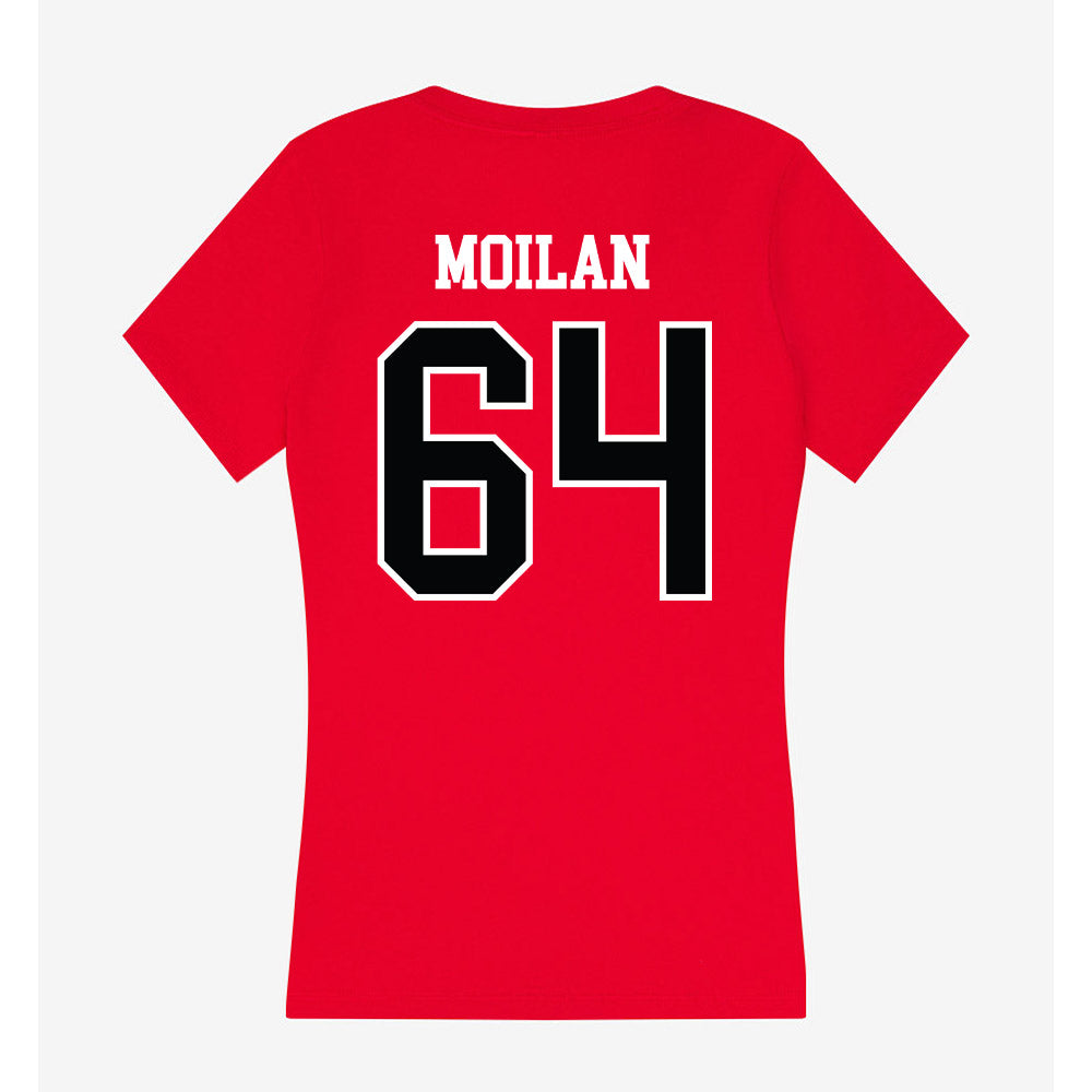 UCM - NCAA Football : RJ Moilan - Women's V-Neck T-Shirt-1