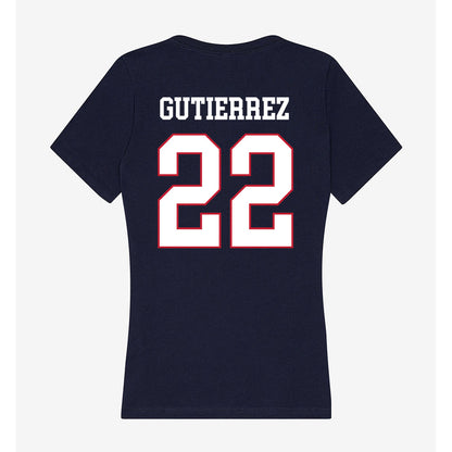 RSU - NCAA Baseball : Nathan Gutierrez - Women's V-Neck T-Shirt-1