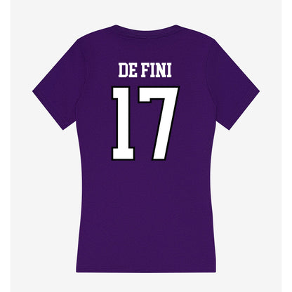 Lipscomb - NCAA Women's Soccer : London De Fini - Women's V-Neck T-Shirt-1