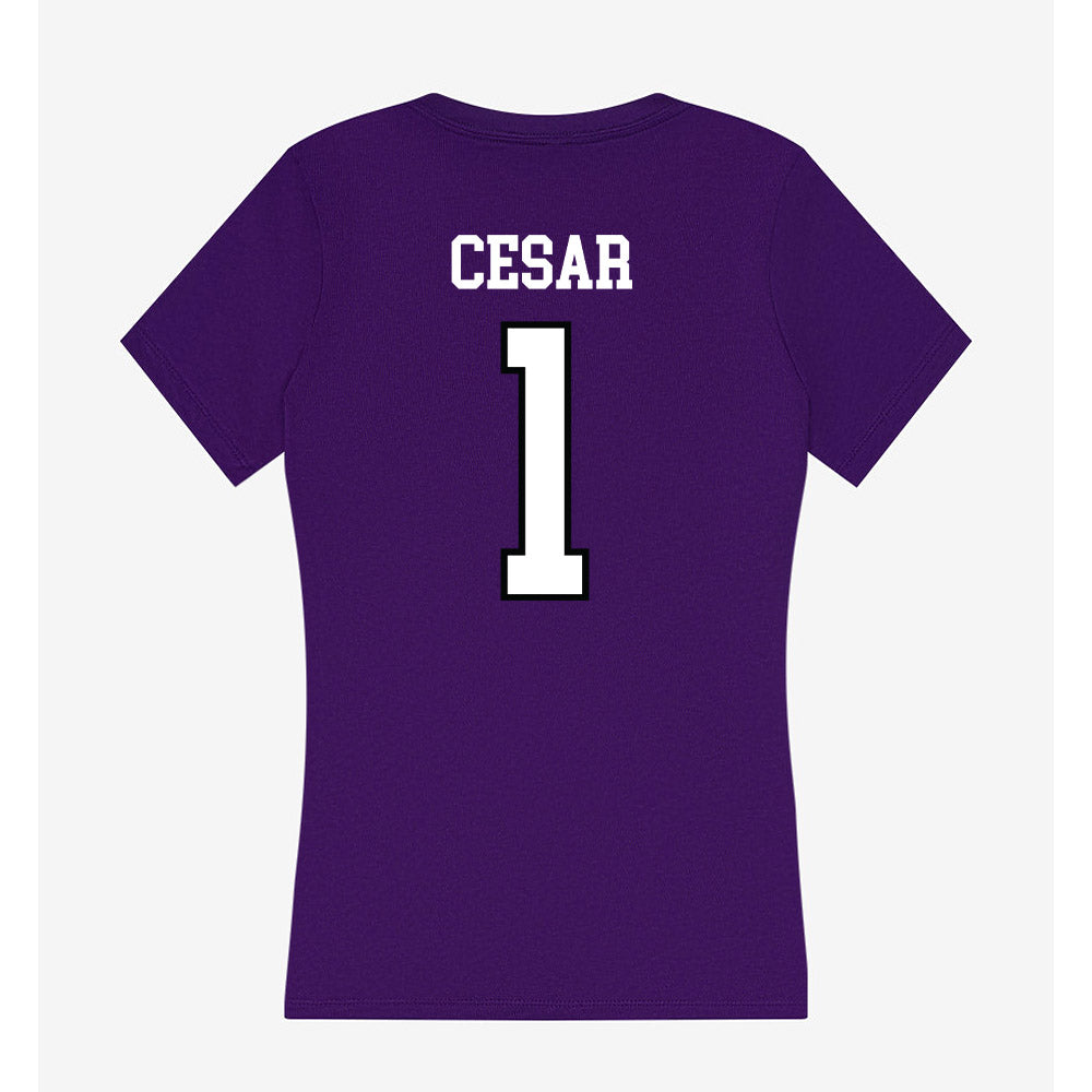Lipscomb - NCAA Women's Soccer : Kaina Cesar - Women's V-Neck T-Shirt-1