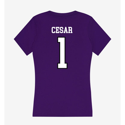 Lipscomb - NCAA Women's Soccer : Kaina Cesar - Women's V-Neck T-Shirt-1