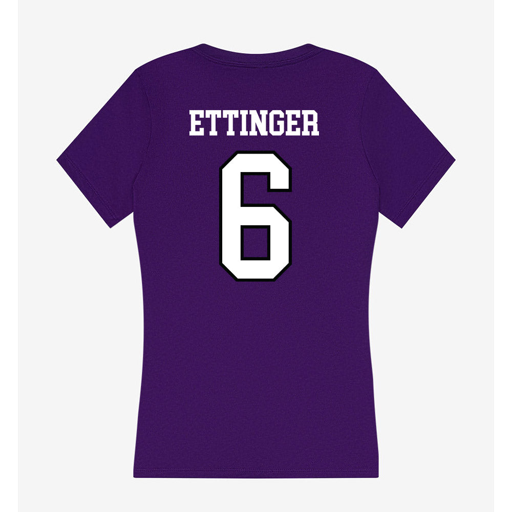Lipscomb - NCAA Softball : Aubri Ettinger - Women's V-Neck T-Shirt-1