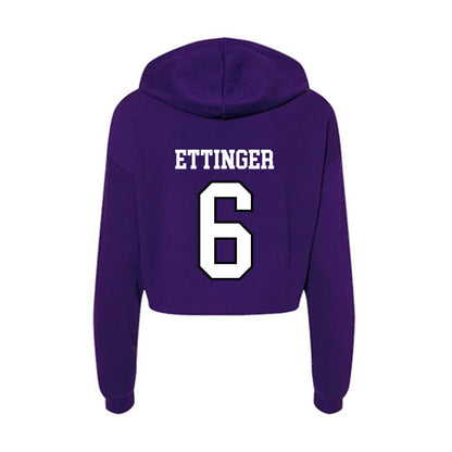Lipscomb - NCAA Softball : Aubri Ettinger - Women's Crop Fleece Hoodie-1