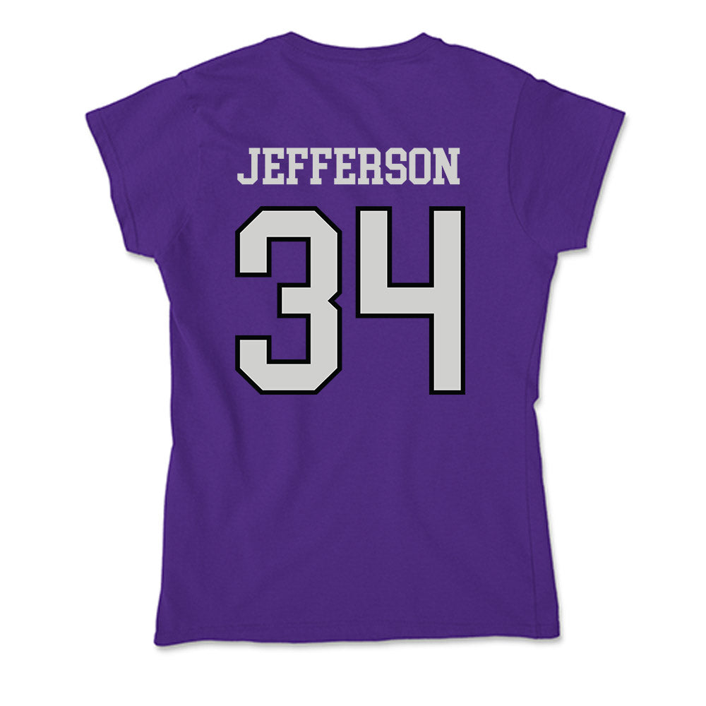 Weber - NCAA Football : Kaleb Jefferson - Soft Style Women’s T-Shirt-1