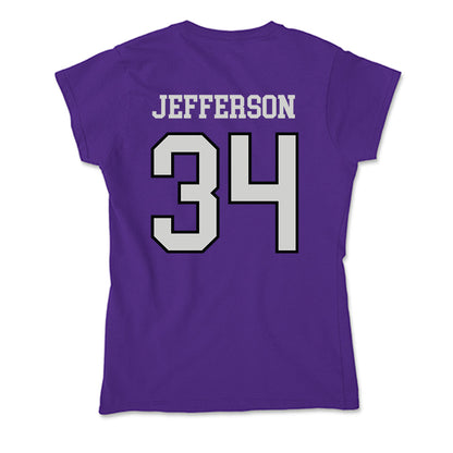 Weber - NCAA Football : Kaleb Jefferson - Soft Style Women’s T-Shirt-1