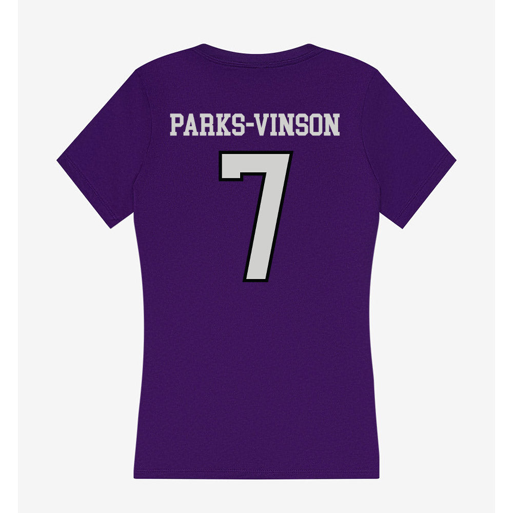 Weber - NCAA Football : Tre Parks-Vinson - Women's V-Neck T-Shirt-1