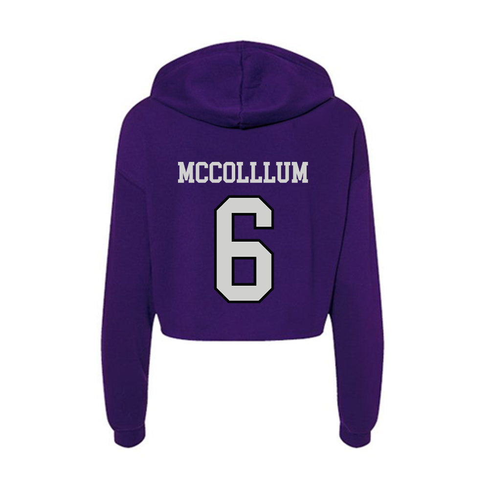 Weber - NCAA Football : Cash McColllum - Women's Crop Fleece Hoodie-1