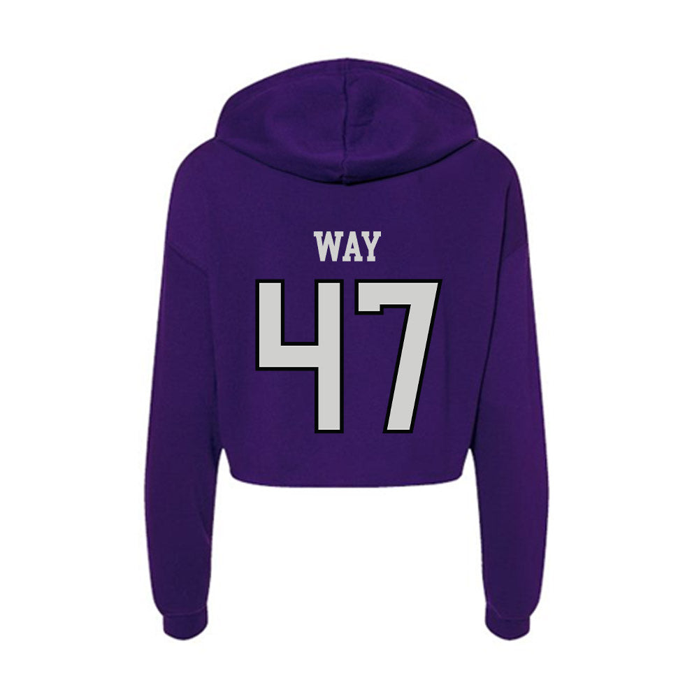 Weber - NCAA Football : Henry Way - Women's Crop Fleece Hoodie-1