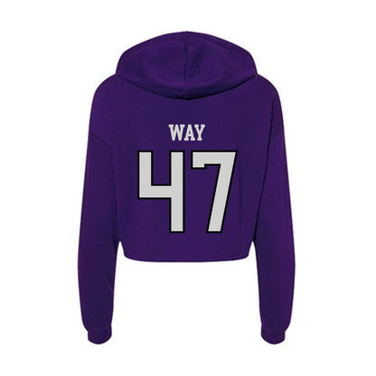 Weber - NCAA Football : Henry Way - Women's Crop Fleece Hoodie-1