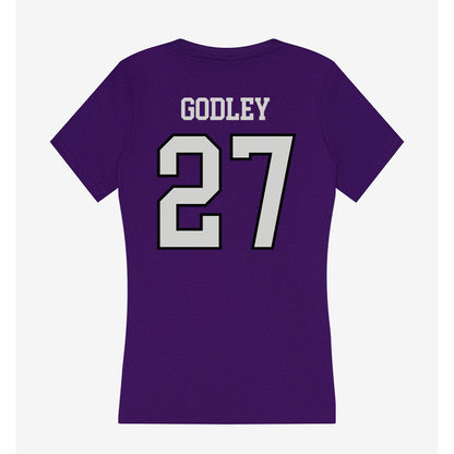 Weber - NCAA Football : Davion Godley - Women's V-Neck T-Shirt-1