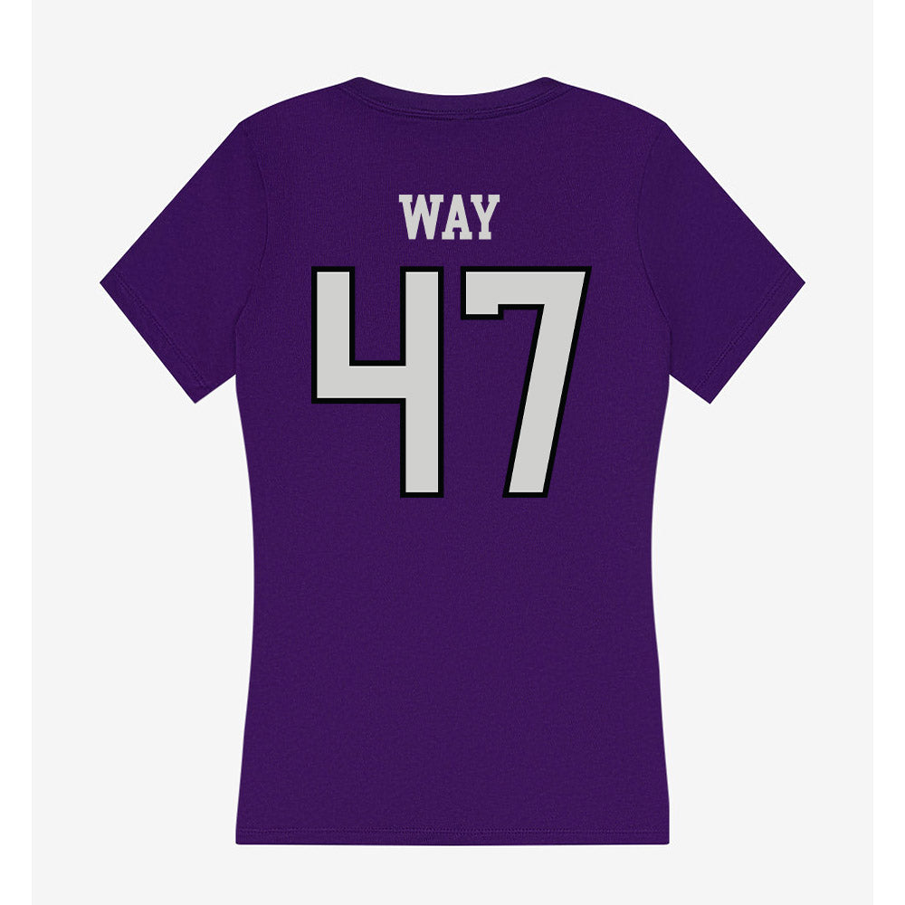 Weber - NCAA Football : Henry Way - Women's V-Neck T-Shirt-1