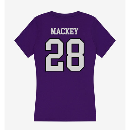 Weber - NCAA Football : Logan Mackey - Women's V-Neck T-Shirt-1