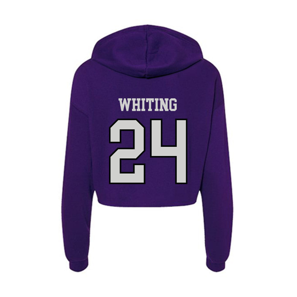 Weber - NCAA Men's Basketball : Jace Whiting - Women's Crop Fleece Hoodie-1