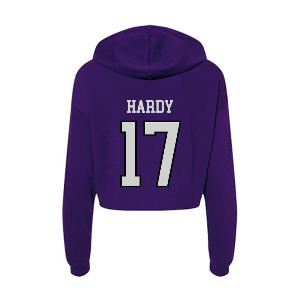Weber - NCAA Football : Joshua Hardy - Women's Crop Fleece Hoodie-1