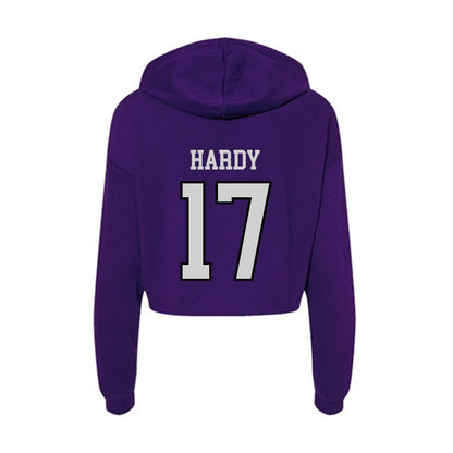 Weber - NCAA Football : Joshua Hardy - Women's Crop Fleece Hoodie-1